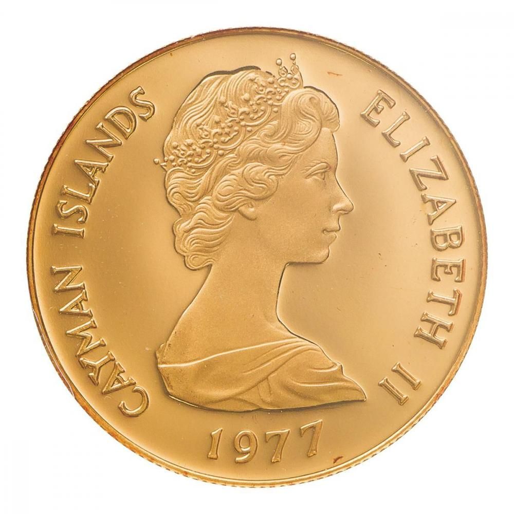 ケイマン諸島1977年 50ドル金貨 ヴィクトリア女王 PCGS PR68DCAM