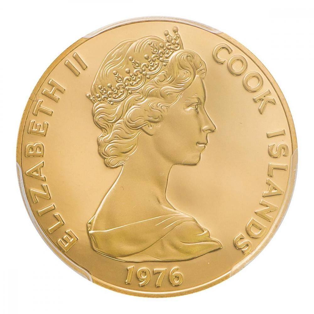 クック諸島1976年 100ドル金貨 アメリカ200年建国記念 PCGS