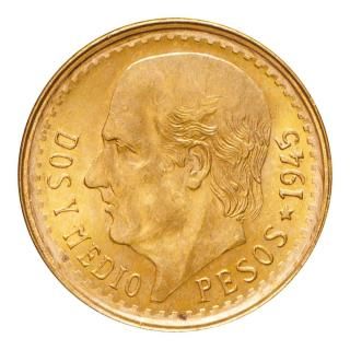 <img class='new_mark_img1' src='https://img.shop-pro.jp/img/new/icons15.gif' style='border:none;display:inline;margin:0px;padding:0px;width:auto;' />メキシコ1945年 2.5ペソ金貨(未使用)