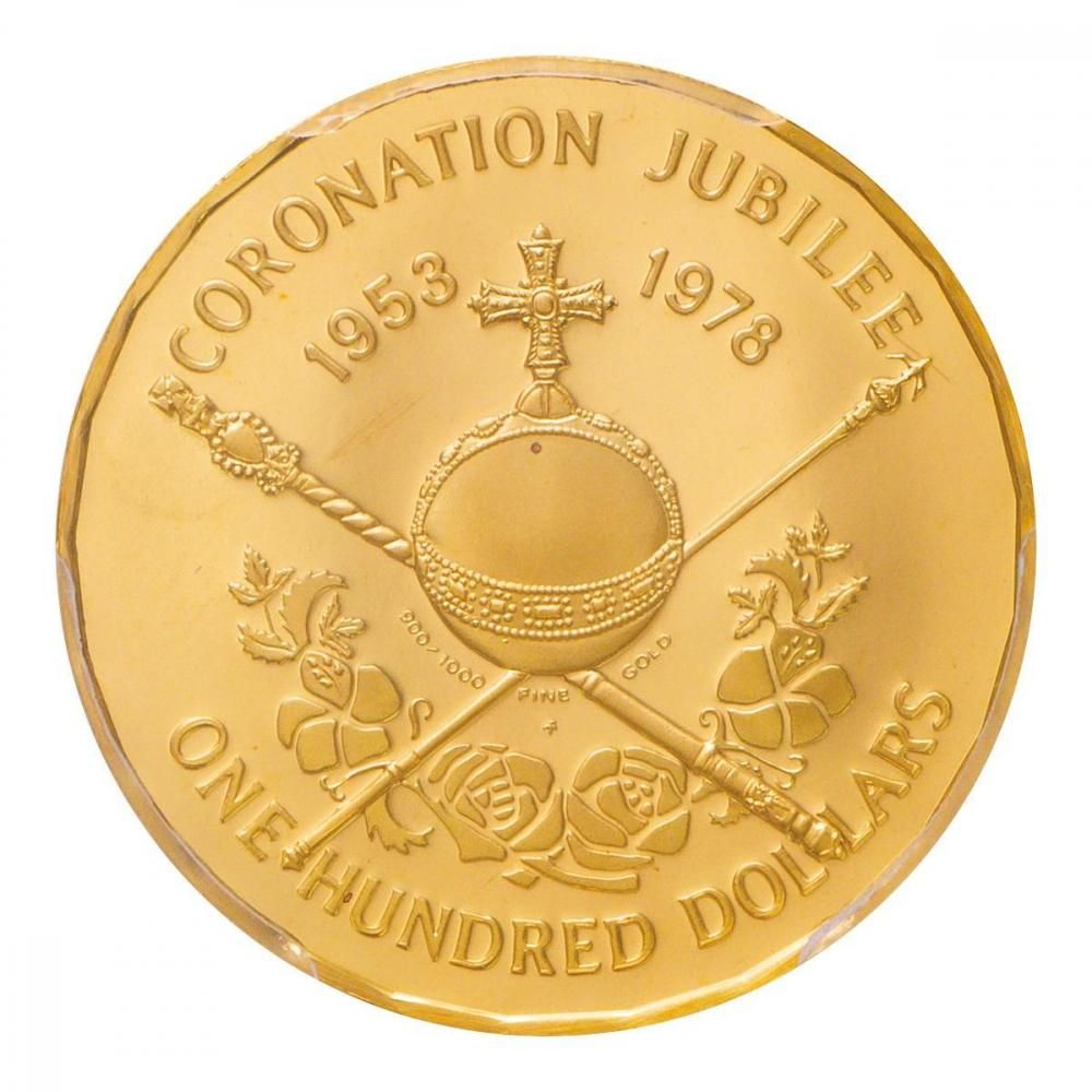 英領バージン諸島1978年-FM 100ドル金貨 PCGS PR69DCAM - セキグチは