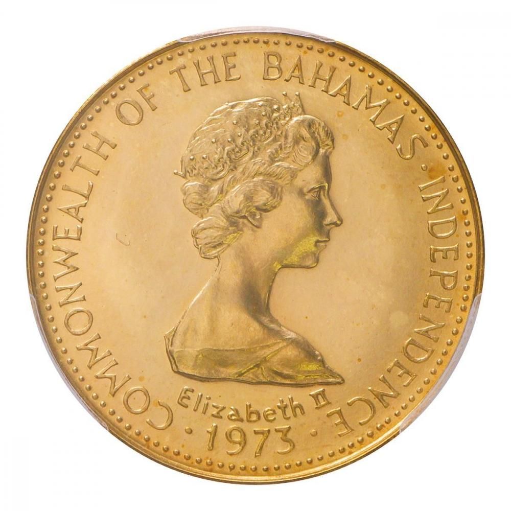 バハマ1973年 独立記念100ドル金貨 PCGS PR67DCAM - セキグチは1964年