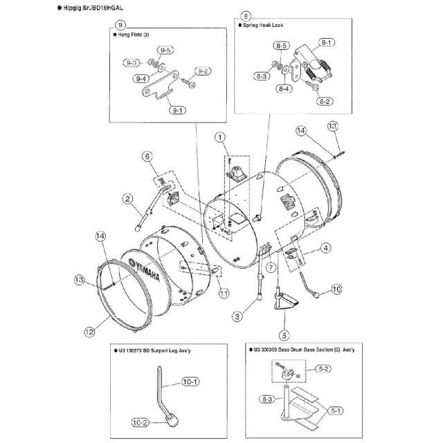 U0563010 / HANG PLATE(2) HG8T41AL(BD18HGAL) / YAMAHA�ʥ�ޥϡ� / �ɥ��ѡ��� ����9-1