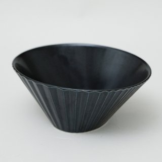 黒塗り楕円盛鉢