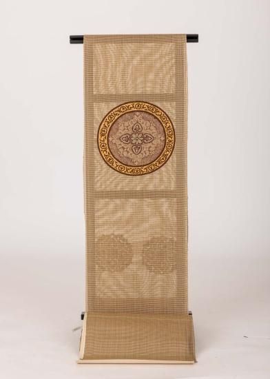美品 夏着物 正絹 羅“風も光も通し芳醇に満たす唐花”八寸夏
