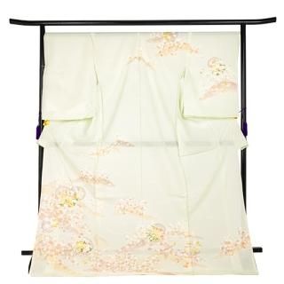 単衣　刺繍附下げ　しつけ付き 絽／刺繍つけ下げ夏もの