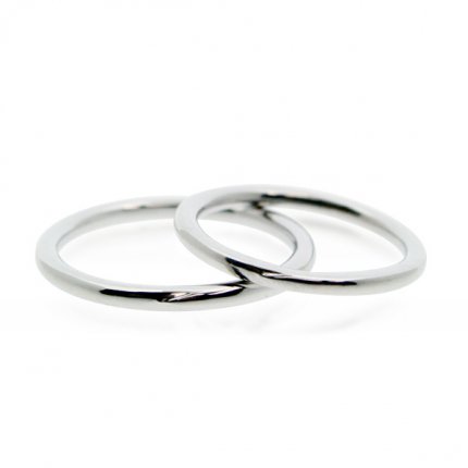 マリッジリング プラチナ ゴールド 2本セット 結婚指輪 ペアリング/ No.6【送料無料】 -  真珠・パールジュエリー・オーダーメイド・マリッジリングのブルーレース