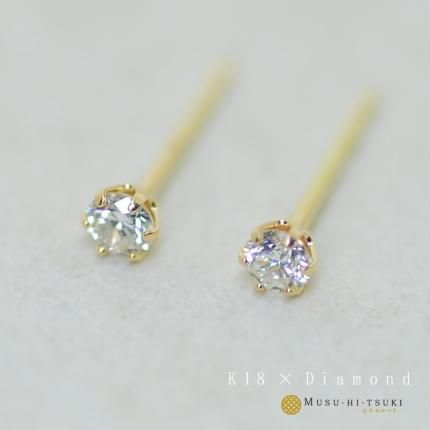 K18WG ダイヤモンド ピアス 1.10CT