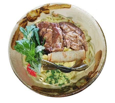 軟骨ソーキそば3食セット 沖縄そば とんかつ専門店 ちらー小