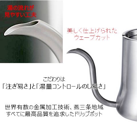 bonmac ボンマックドリップポットPro 750ml コーヒーポット ステンレス製【日本製】 - 上町珈琲オンラインショップ