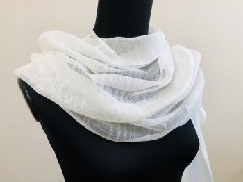 �2040  絹スラブショール 巾55cm   1ｍ単位販売   精練済