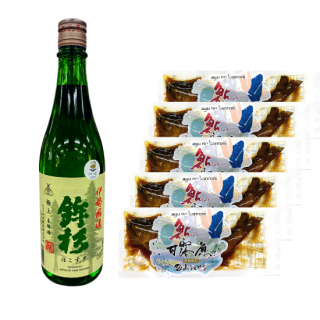 本鮎甘露煮5尾と鉾杉極上1本（720ml）セット