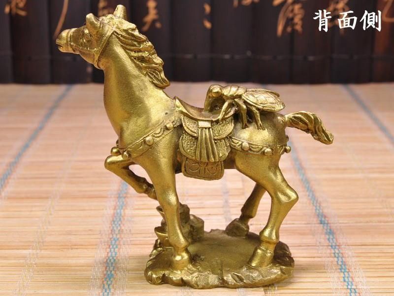 馬の置物 銅製馬上蝿（大） 勝利を呼ぶ 風水置物 - 中国貿易公司