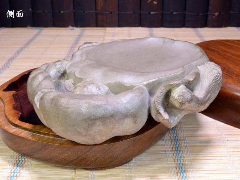 硯 中国 澄泥硯 磨菇硯 | 中国文房四宝 | キノコが彫刻された