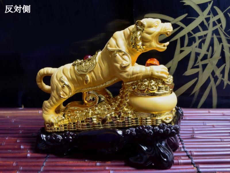 天社御所車 置物 金色装飾