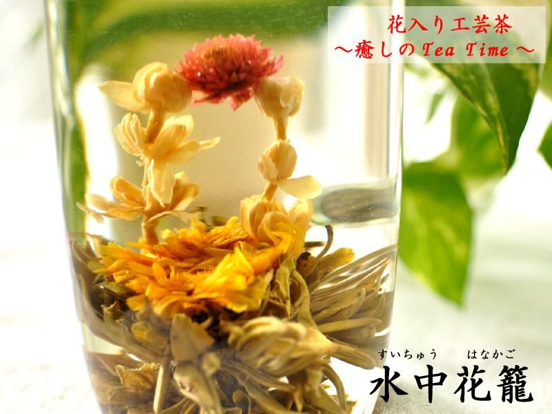 Amazon | お花が開く幸せ工芸茶 水中花籠 55個入り 正式検疫品