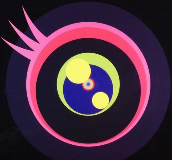 村上隆 めめめくらげ黒1 Jellyfish Eyes - Black 1 村上隆「めめめくらげ黒1 2011」絵画 額付 版画 - ギャラリー