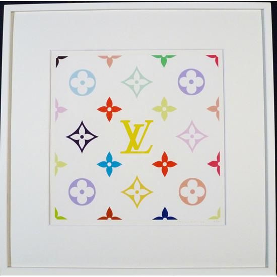 村上隆「Superflat Monogram(lemon)」絵画 額付 版画 シルク 村上隆「Superflat Monogram(lemon)」絵画 額付 版画 シルク