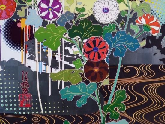 村上隆「澗声プラティナム」絵画 額付 版画 - ギャラリーボヤージュ