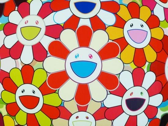 正規激安 フラワーボール 村上隆 広がっ 丹頂鶴の朱色 鯉 版画