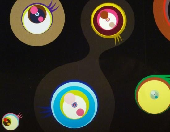 村上隆「めめめクラゲ黒2,2011」絵画 額付 版画 - ギャラリー 村上隆「めめめクラゲ黒2,2011」絵画 額付 版画 - ギャラリー