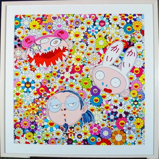 村上隆「カイカイキキと私-新事実、発見！」絵画 額付 版画 