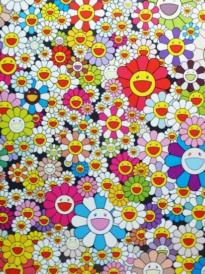 週間売れ筋 村上隆「ぽぽろけの谷」絵画 額付 版画 - ギャラリーボヤージュ 版画