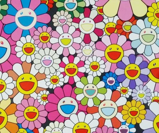 村上隆「お花の笑顔2011」絵画 額付 版画 - ギャラリー