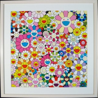 村上隆「お花の笑顔2011」絵画 額付 版画