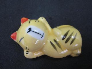 陶器　猫　【ごろにゃーご　黄】　