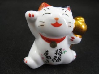 陶器　猫　【金塊　招福まねき猫】　
