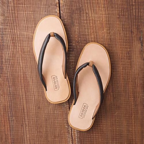 雪駄サンダル／ブラック - コトカオンラインストア