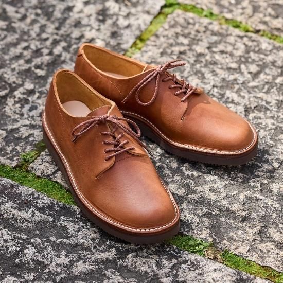 一枚革ダービー レディース／たつのモストロエイジング／ライト