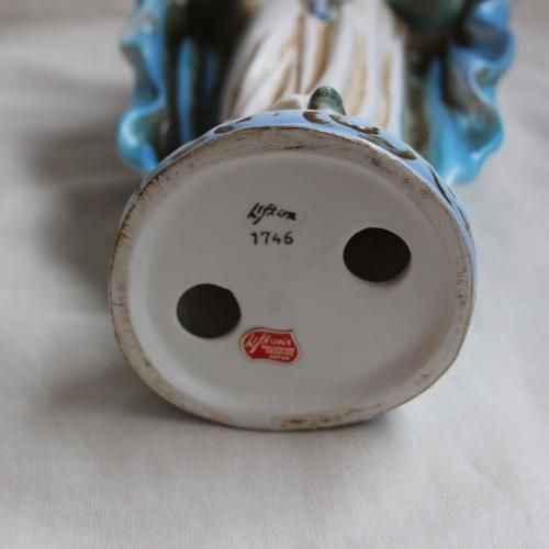 ヴィンテージ マリアモチーフ立像 時代物 伝世品焼物 ウブ品 WWTT376 vintage Mary object /ビンテージ マリア 陶器 オブジェ