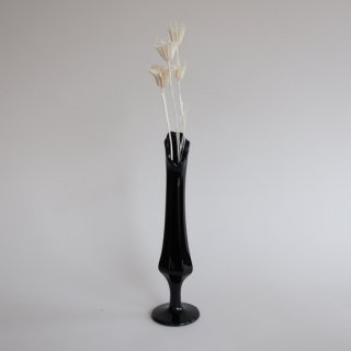 Vintage black milk glass flower vase/ӥơ ֥å ߥ륯饹 ե١/ޤ/(763)