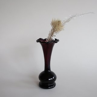 Vintage purple glass  small flower vase/ӥơ ѡץ 饹 ⡼ե١ /ִ/ޤ(767)