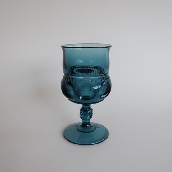 ビンテージ　イタリア製ガラスゴブレット Vintage Indiana Glass Kings Crown Thumbprint Wine Goblet