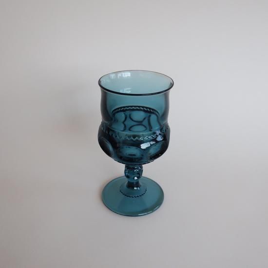 Vintage Indiana Glass Kings Crown Thumbprint Wine Goblet