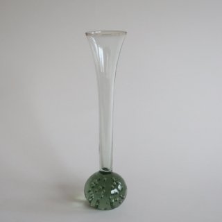 Vintage 1950s bubbles glass flower vase smoke/ӥơ ⡼ Х֥ 饹 ե١/ִ/ޤ(774)