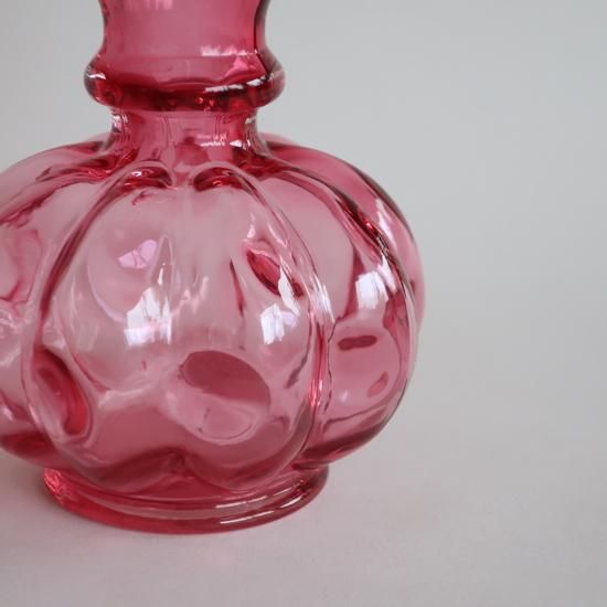 Vintage Fenton Cranberry Double Ruffled Top flower vase