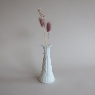 Vintage milk glass flower vase/ӥơ ߥ륯饹 ե١/ִ/(799)