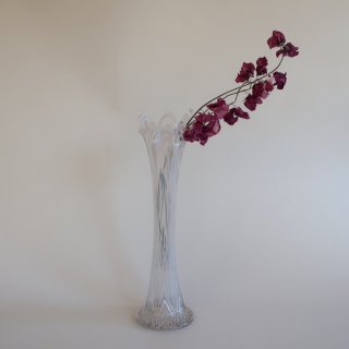 Antique 1907's Fenton Boggy Bayou White Opalescent Swung Flower Vase/ƥեȥ ե١/(822)