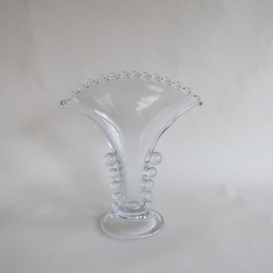 2024新商品 Glass Imperial Vintage Candlewick Vase/ビンテージ Fan 花瓶・フラワースタンド