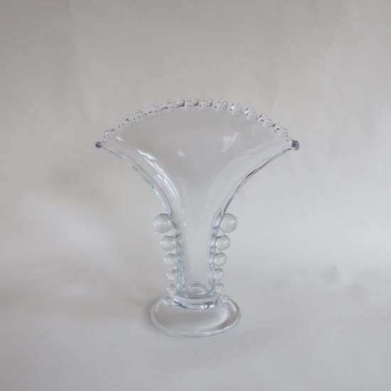Vintage Imperial Glass Candlewick Fan Vase/ビンテージ