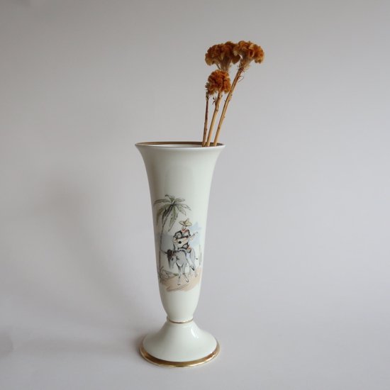 Vintage Bavaria Mid Century Modern ceramic flower vase/ビンテージ Alka Kunst社製  陶器 フラワーベース/花器/花瓶(855)