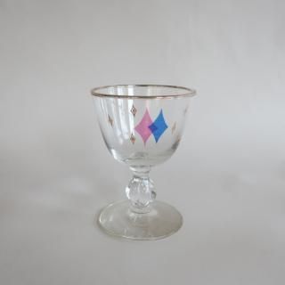 Vintage 50's Gold Atomic Design Glass PinkBlue/ӥơ  ȥߥå 饹 ԥ󥯡(862)