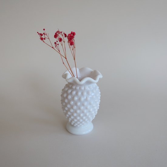 Vintage milk glass mini flower vase/ビンテージ ミルクガラス ミニ