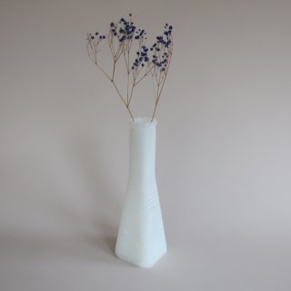 Vintage milk glass flower vase/ビンテージ ミルクガラス フラワーベース/花器/花瓶(L size)(878)