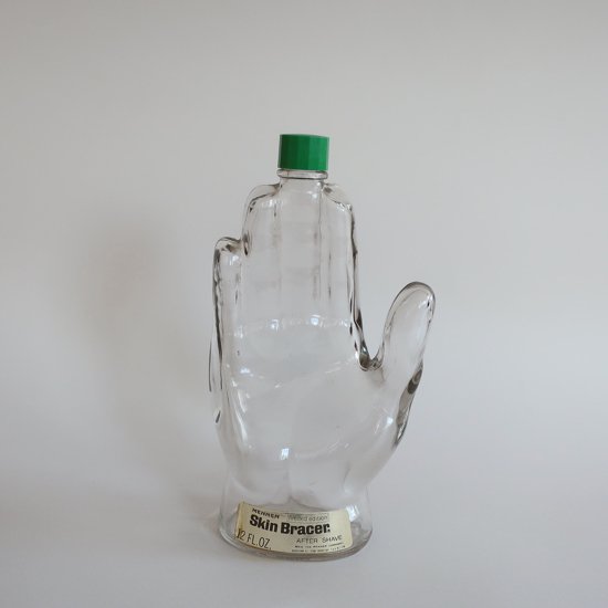 Vintage Hand motif glass bottle/ビンテージ ハンドモチーフ ガラス