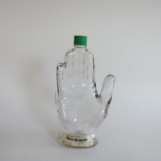 Vintage Hand motif glass bottle/ビンテージ ハンドモチーフ ガラス