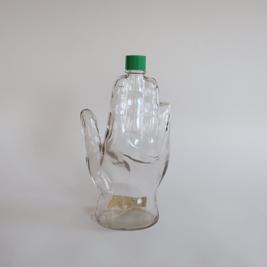 Vintage Hand motif glass bottle/ビンテージ ハンドモチーフ ガラス